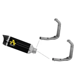 Escape completo Arrow Yamaha Tracer 700 2016-2019 Street Thunder Carbono copa Carbono salida baja 71817MK + 71655MI