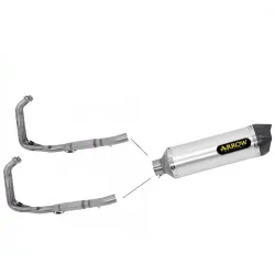 Escape completo Arrow Yamaha Tracer 700 2016-2019 Street Thunder Aluminio copa Carbono 71817AK + 71605MI