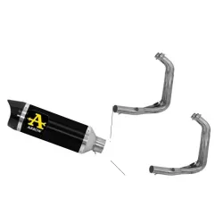 Escape completo Arrow Yamaha Tracer 700 2016-2019 Street Thunder Carbono copa Carbono 71817MK + 71605MI despiece