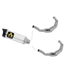 Escape completo Arrow Yamaha Tracer 900 2015-2018 Street Thunder Aluminio copa Carbono 71812AK + 71620MI
