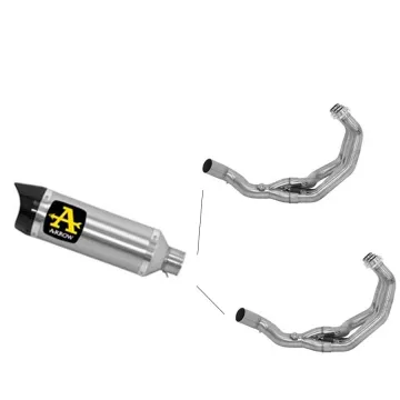 Escape completo Arrow Yamaha Tracer 900 GT 2018-2020 Street Thunder Titanio copa Carbono 71812PK + 71620MI despiece