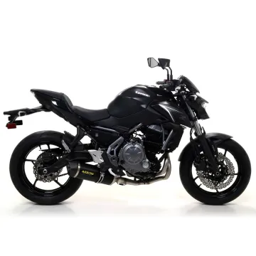 Escape completo Kawasaki Z650 2017-2020 Arrow Racetech Aluminio Dark copa Carbono 71854AKN + 71659MI