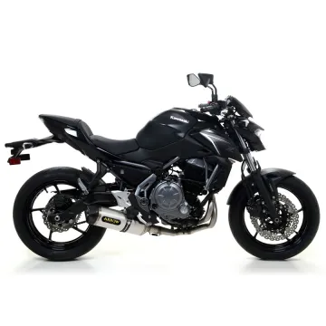 Escape completo Kawasaki Z650 2017-2020 Arrow Racetech Aluminio copa Carbono 71854AK + 71659MI