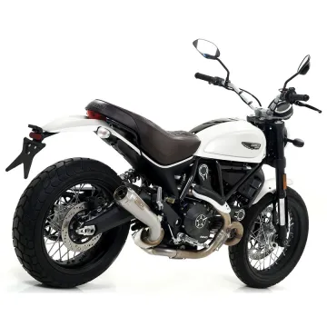 Escape Ducati Scrambler 800 Classic - Cafe Racer 2017-2018 Arrow ProRace Nichrom 71876PRI + 71673MI - vista 2