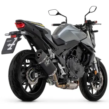Escape Arrow Honda CB 750 Hornet 2023 Pista Titanio Dark copa Carbono 71508PTN vista lateral