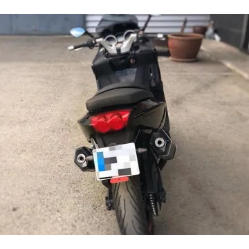 Escapes Turbokit H7 Aprilia SRV 850 doble salida - vista trasera