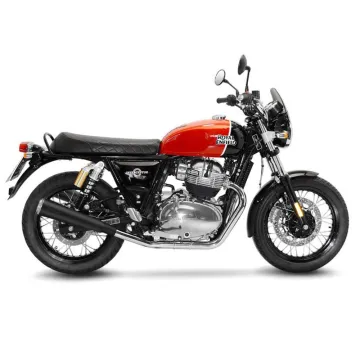 Escapes Royal Enfield Interceptor 650 2019-2024 Leovince Classic Racer Black