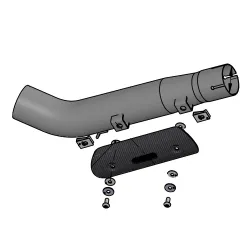 Tubo de conexion y carter de Carbono de repuesto para escape Leovince Yamaha Tenere 700 2019-2023 3014330202R + 3014330001R