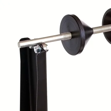 Equilibradora manual ruedas BMW y monobrazo detalle eje