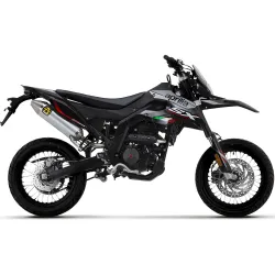 Escape Aprilia RX 125 - SX 125 Arrow Thunder Aluminio copa Inox 52510AO vista lateral Escape Aprilia RX 125 - SX 125 Arrow Thunder Aluminio copa Inox 52510AO vista lateral