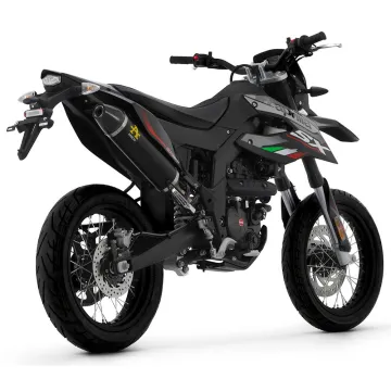 Escape Aprilia RX 125 - SX 125 Arrow Thunder Dark Aluminio copa Carbono 52510AKN vista perfil