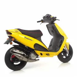 Escape Leovince Malaguti F 12 Phantom (aire / refrigeracion por agua) hasta 1998 Hand Made TT homologado 4051 vista 2 Escape Leovince Malaguti F 12 Phantom (aire / refrigeracion por agua) hasta 1998 Hand Made TT homologado 4051 vista 2