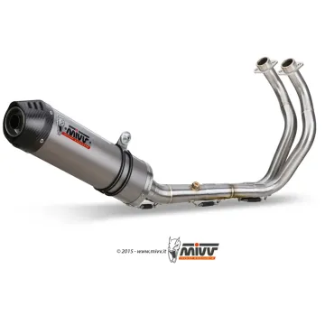 Escape completo MIVV Yamaha XSR 700 2016-2021 Oval Titanio copa Carbono - detalle