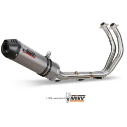Escape completo MIVV Yamaha XSR 700 2016-2021 Oval Titanio copa Carbono - detalle