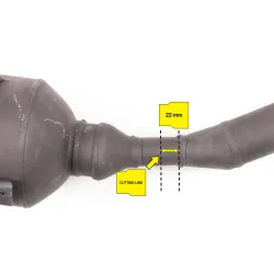 Escape Akrapovic Yamaha Xmax 125 2021-2024 Inox copa Carbono S-Y125SO6-HRSS - punto de corte
