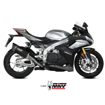 Escape Aprilia RSV4 2021-2024 MIVV SR-1 Black Titanio homologado A.015.LR1TB - vista 1
