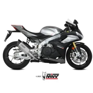 Escape Aprilia RSV4 2021-2025 MIVV SR-1 Titanio Racing A.019.SR1T - vista 1