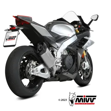 Escape Aprilia Tuono V4 1100 2021-2025 MIVV SR-1 Titanio Racing A.019.SR1T - vista 2