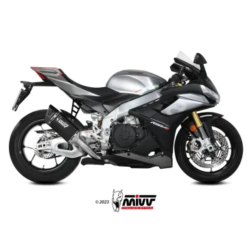 Escape Aprilia Tuono V4 1100 2021-2025 MIVV SR-1 Black Titanio Racing A.019.SR1TB - vista 1