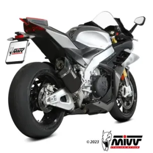 Escape Aprilia Tuono V4 1100 2021-2025 MIVV SR-1 Black Titanio Racing A.019.SR1TB - vista 1 2