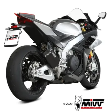 Escape Aprilia Tuono V4 1100 2021-2025 MIVV SR-1 Black Titanio Racing A.019.SR1TB - vista 2