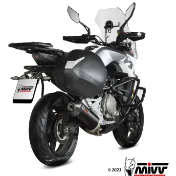 Escape CF Moto 650MT 2021-2025 MIVV Oval Black copa Carbono CF.002.LVC - vista 2