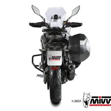 Escape CF Moto 650MT 2021-2025 MIVV Oval Black copa Carbono CF.002.LVC - vista 3