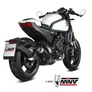 Escape CF Moto 700 CL-X 2023-2025 MIVV X-M1 Black CF.003.LC4B - vista 1 2