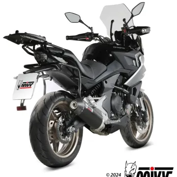 Escape CF Moto 700MT 2024-2025 MIVV Oval Black copa Carbono CF.002.LVC - vista 2
