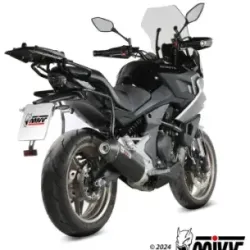 Escape CF Moto 700MT 2024-2025 MIVV Oval Black copa Carbono CF.002.LVC - vista 2
