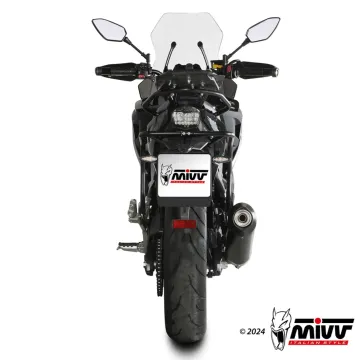 Escape CF Moto 700MT 2024-2025 MIVV Oval Black copa Carbono CF.002.LVC - vista 3