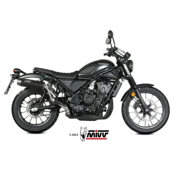 Escape Honda CL 500 2023-2024 MIVV HR-1 Black copa Carbono H.090.LH1BG - vista 1
