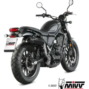 Escape Honda CL 500 2023-2024 MIVV HR-1 Black copa Carbono H.090.LH1BG - vista 1 2