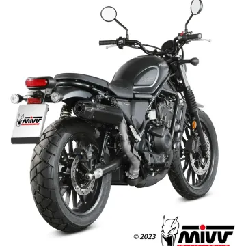 Escape Honda CL 500 2023-2024 MIVV HR-1 Black copa Carbono H.090.LH1BG - vista 2