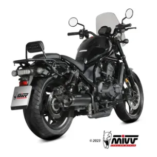 Escape Honda CMX 1100 Rebel 2022-2024 MIVV HR-1 Black copa Carbono corta H.092.LH1BC - vista 1 2