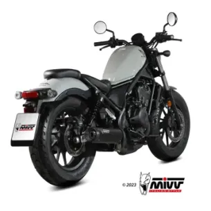 Escape Honda CMX 500 Rebel 2022-2024 MIVV HR-1 Black copa Carbono corta H.091.LH1BC - vista 1 2
