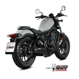 Escape Honda CMX 500 Rebel 2022-2024 MIVV HR-1 Black copa Carbono H.091.LH1BG - vista 1 2