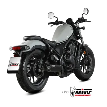 Escape Honda CMX 500 Rebel 2022-2024 MIVV HR-1 Black copa Carbono H.091.LH1BG - vista 2