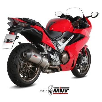 Escape Honda VFR 800 F 2014-2020 MIVV Oval Titanio copa Carbono H.064.LNC - vista 2