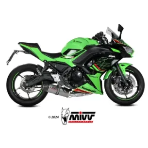 Escape completo Kawasaki Ninja 650 2024-2025 MIVV Oval Titanio copa Carbono K.057.L4C - vista 1