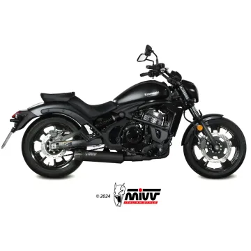Escape completo Kawasaki Vulcan S 650 2017-2023 MIVV HR-1 Black copa Carbono K.060.SH1BGN - vista 1