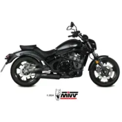 Escape completo Kawasaki Vulcan S 650 2017-2023 MIVV HR-1 Black copa Carbono K.060.SH1BGN - vista 1