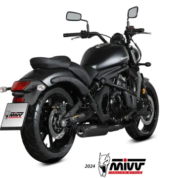 Escape completo Kawasaki Vulcan S 650 2017-2023 MIVV HR-1 Black copa Carbono K.060.SH1BGN - vista 2