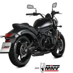 Escape completo Kawasaki Vulcan S 650 2017-2023 MIVV HR-1 Black copa Carbono K.060.SH1BGN - vista 2