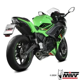 Escape completo Kawasaki Z650 2024-2025 MIVV Oval Titanio copa Carbono K.057.L4C - vista 1 2