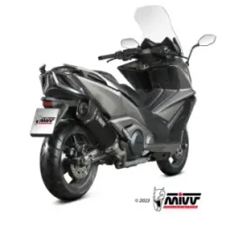 Escape Kymco AK 550 2021-2024 MIVV SR-1 Black O.011.LR1XB - vista 2