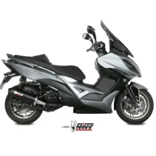 Escape Kymco Xciting 400i 2013-2018 MIVV Oval Black copa Carbono O.010.LVC - vista 1