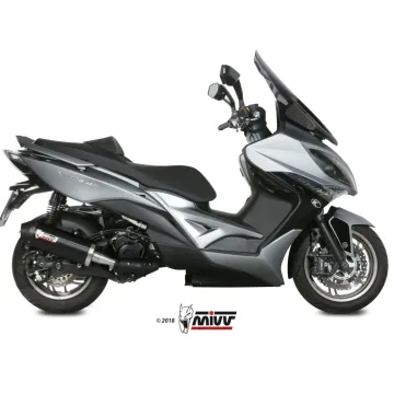 Escape Kymco Xciting 400i 2013-2018 MIVV Oval Black copa Carbono O.010.LVC - vista 1