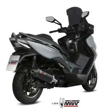 Escape Kymco Xciting 400i 2013-2018 MIVV Oval Black copa Carbono O.010.LVC - vista 2