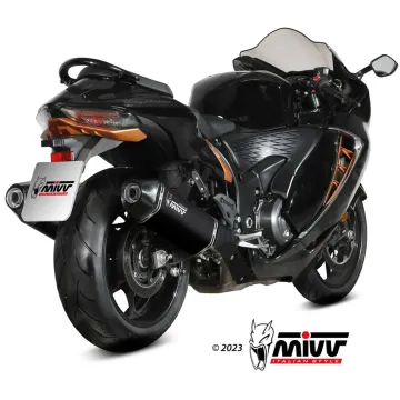 Escapes Suzuki GSX-R 1300 Hayabusa 2021-2025 MIVV Speed Edge Black Titanio S.060.LRTB - vista 2